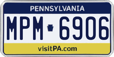 PA license plate MPM6906