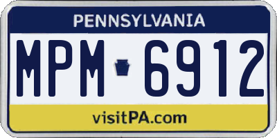 PA license plate MPM6912