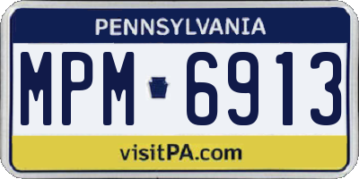 PA license plate MPM6913