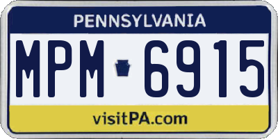 PA license plate MPM6915