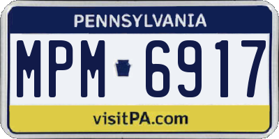 PA license plate MPM6917