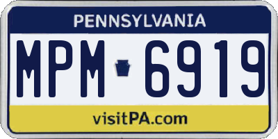 PA license plate MPM6919