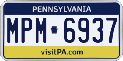 PA license plate MPM6937
