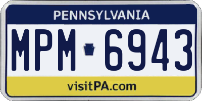 PA license plate MPM6943