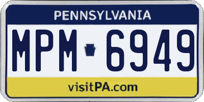 PA license plate MPM6949