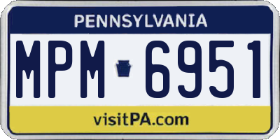 PA license plate MPM6951