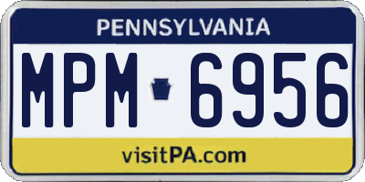 PA license plate MPM6956