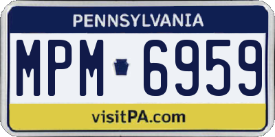 PA license plate MPM6959