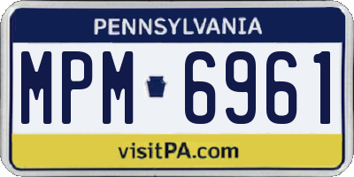 PA license plate MPM6961
