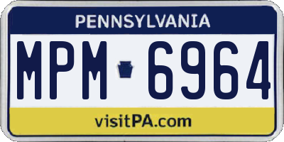 PA license plate MPM6964