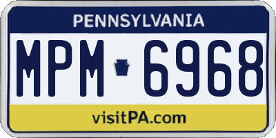 PA license plate MPM6968