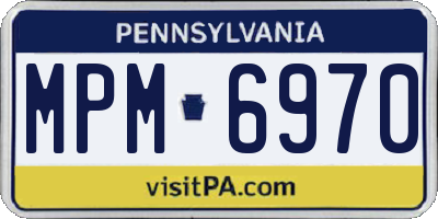 PA license plate MPM6970