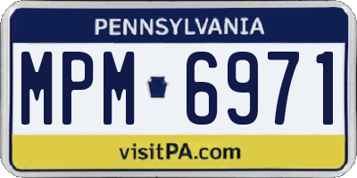 PA license plate MPM6971