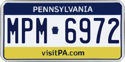 PA license plate MPM6972