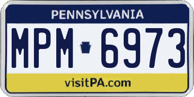 PA license plate MPM6973