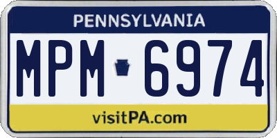 PA license plate MPM6974