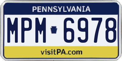 PA license plate MPM6978