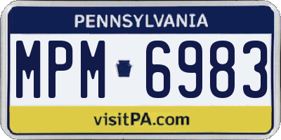 PA license plate MPM6983