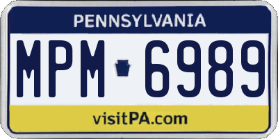 PA license plate MPM6989