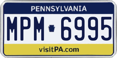 PA license plate MPM6995