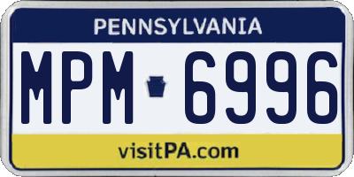 PA license plate MPM6996