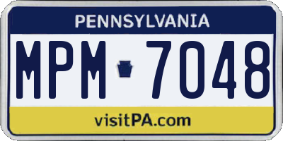 PA license plate MPM7048