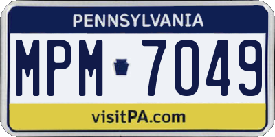 PA license plate MPM7049