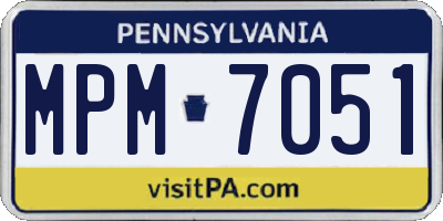 PA license plate MPM7051