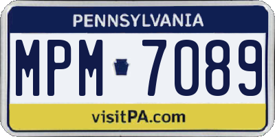 PA license plate MPM7089