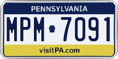PA license plate MPM7091