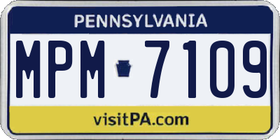 PA license plate MPM7109