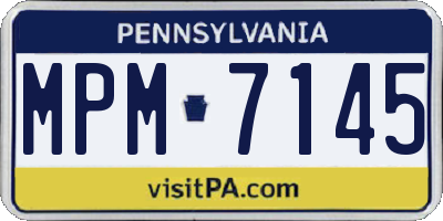 PA license plate MPM7145