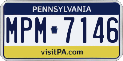 PA license plate MPM7146