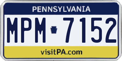 PA license plate MPM7152