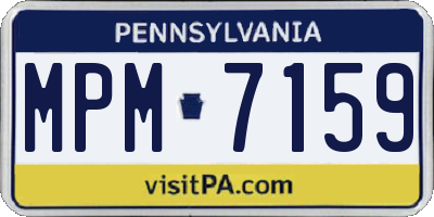 PA license plate MPM7159