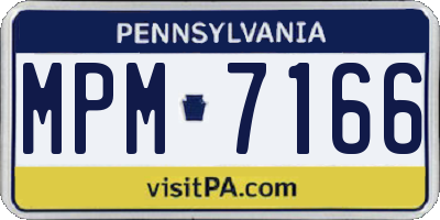 PA license plate MPM7166