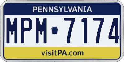 PA license plate MPM7174