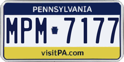 PA license plate MPM7177