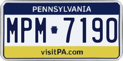 PA license plate MPM7190