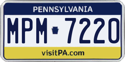PA license plate MPM7220