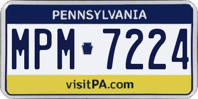 PA license plate MPM7224