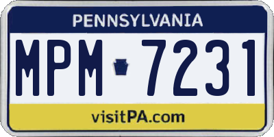 PA license plate MPM7231