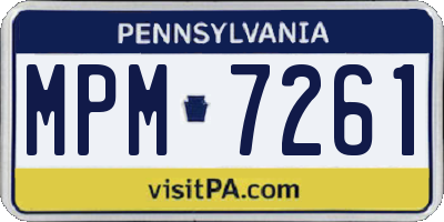 PA license plate MPM7261