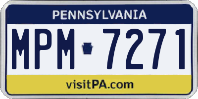 PA license plate MPM7271