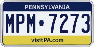 PA license plate MPM7273