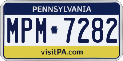 PA license plate MPM7282