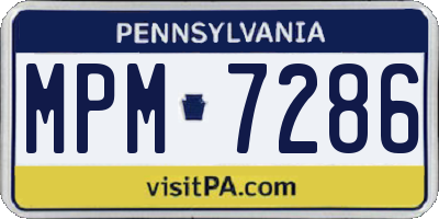 PA license plate MPM7286
