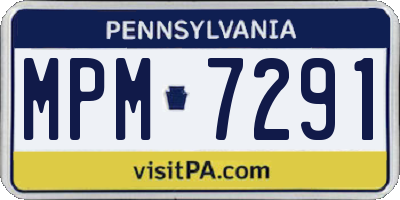 PA license plate MPM7291