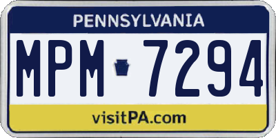 PA license plate MPM7294