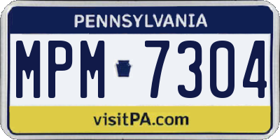 PA license plate MPM7304
